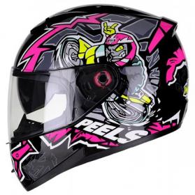 Capacete Peels Icon Mil Grau Rosa Brilho