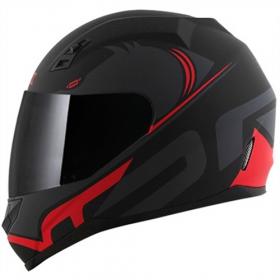 Capacete Norisk FF391 Squalo Preto e Vermelho Fosco